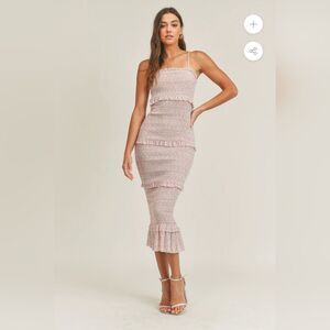 Mable Daphne smocking detailed maxi dress